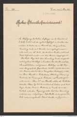 k.k. naturhistorisches Hofmuseum, Intendanzakten 1885-1896 (Hauer), Aktenzahl Z.191.a/1887, Seite 1